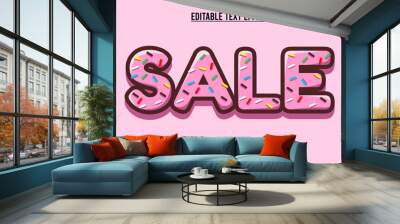 sales text effect template with editable 3d style font effect. eps vector file Wall mural