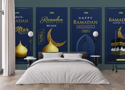 Ramadan stories big sale social media posts collection set Wall mural