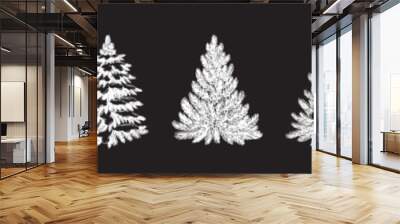 Christmas tree hand drawn illustration	
 Wall mural