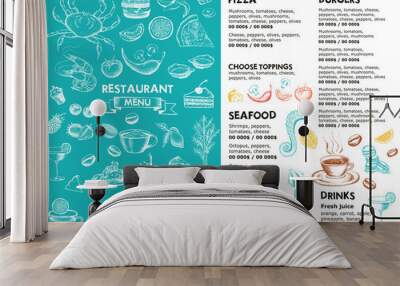 Restaurant cafe menu
 Wall mural