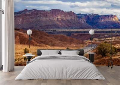 Capitol Reef Nation Park in winter Wall mural