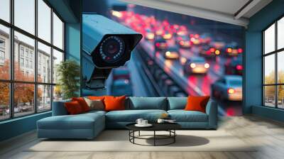 Radar speed control camera on the road
 Wall mural