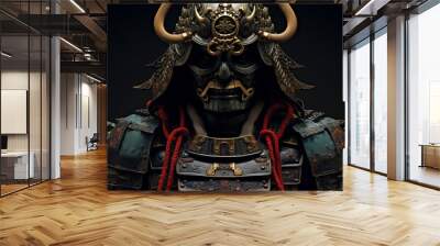 Samurai in armor and mask, Generative Ai Wall mural