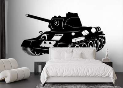 Tank silhouette. Vector illustraation. EPS10 Wall mural