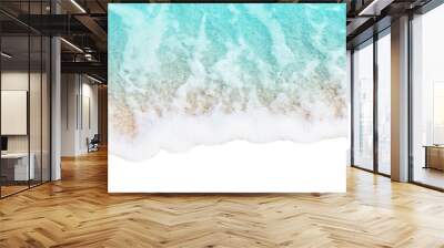 Ocean blue wave isolated on transparent background. PNG photo for your design Wall mural