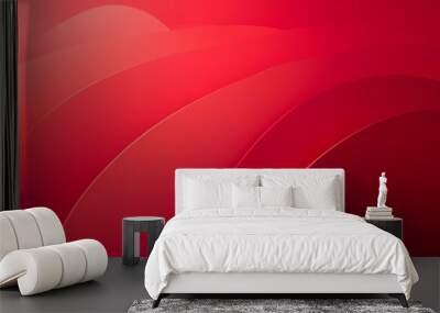 Abstract wallpaper of flowing red curves. Beautiful close-up background. Wall mural