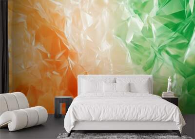 Background with a light faded gradient that does not distract attention from the text Use a combination White, Bright Orange and Bright Green
 Wall mural