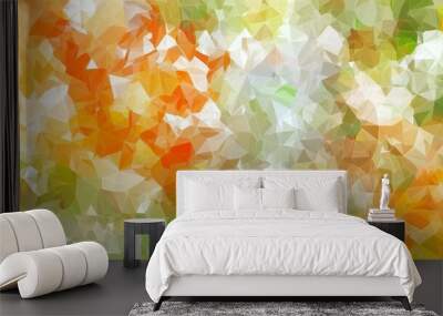 Background with a light faded gradient that does not distract attention from the text Use a combination White, Bright Orange and Bright Green
 Wall mural