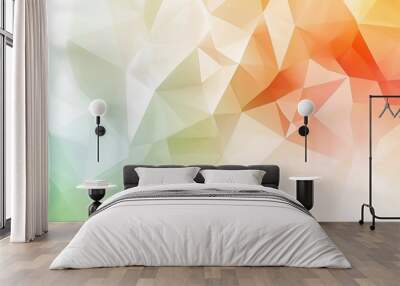 Background with a light faded gradient that does not distract attention from the text Use a combination White, Bright Orange and Bright Green
 Wall mural