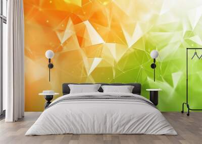 Background with a light faded gradient that does not distract attention from the text Use a combination White, Bright Orange and Bright Green
 Wall mural