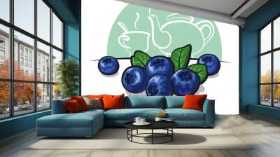 blueberry Wall mural