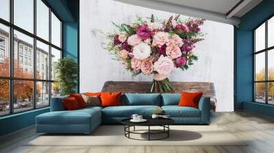 Fineart wedding bouquet Wall mural