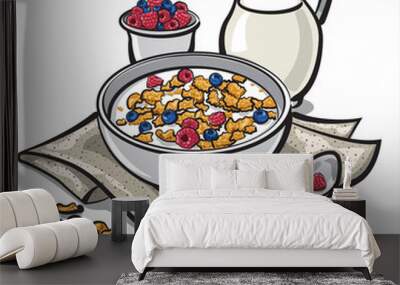 cereal breakfast Wall mural