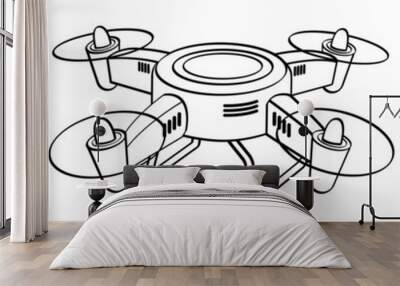 drone quadrocopter illustration Wall mural