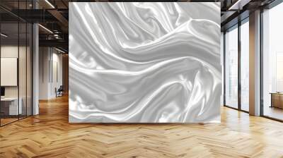 Elegant abstract white background with subtle flowing texture and glowing design element Wall mural