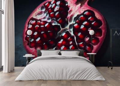 Exquisite Pomegranate Core Wall mural