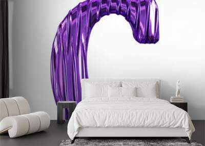 Fluted purple letter c Wall mural