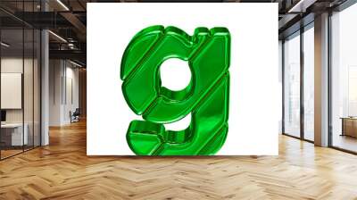 Green symbol made of blocks. letter g Wall mural