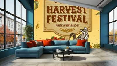 Harvest Festival Poster Wall mural