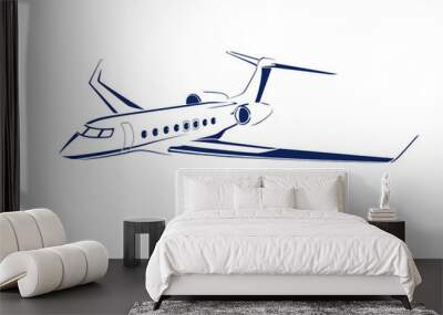 Executive long range business jet G650 flying Wall mural