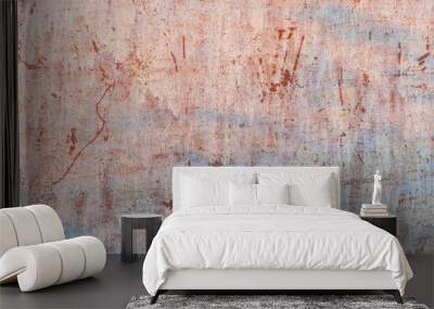 Rusted metal texture, old rusty metal background Wall mural