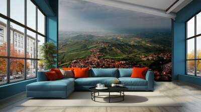 tour of Italy, view of the city from above Wall mural