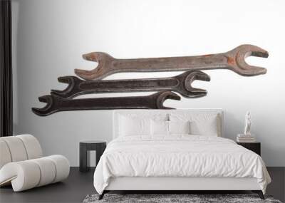 spanner isolated on white background Wall mural