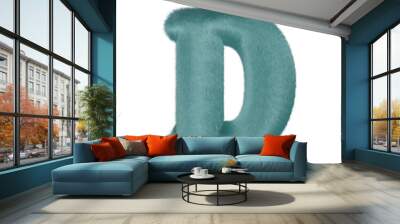 Symbol made of menthol fur. letter d Wall mural