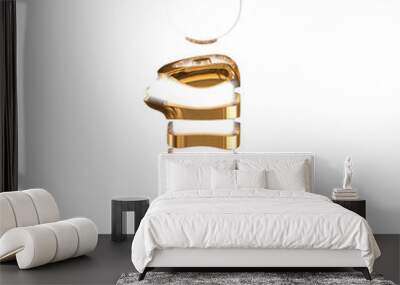 White symbol with thick gold straps. letter i Wall mural