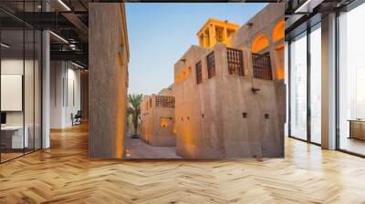 Arab Street in the old part of Dubai Wall mural