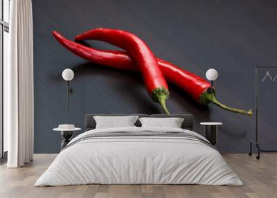 capsicum and cooking utensils Wall mural