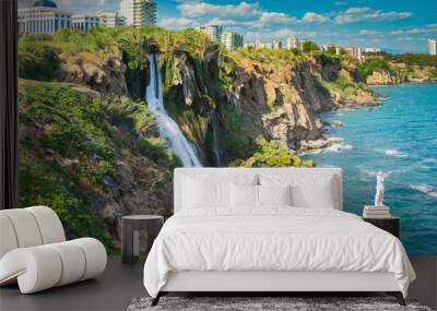 Lower Duden waterfall on the Mediterranean coast Wall mural