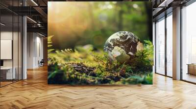 Beautiful greeting card with holiday composition for world environment day Wall mural