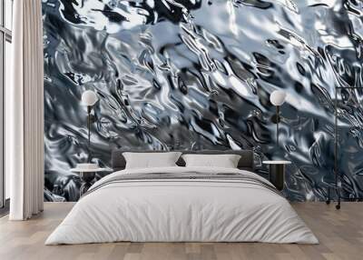 Beautiful texture liquid soft metal, design natural abstract background Wall mural