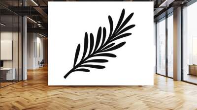 Rosemary branch. Isolated rosemary on white background Wall mural