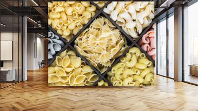   Italian pasta of different colors Wall mural