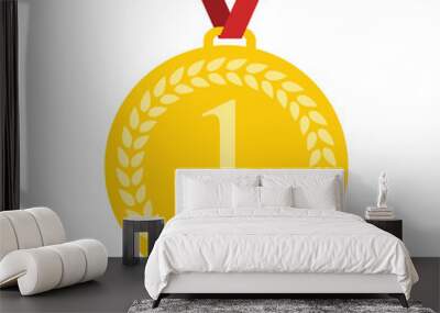 Art Flat Medal Icon for Web. Medal icon app. Medal icon best. Wall mural