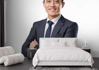 Chinese smiling businessman isolated Wall mural