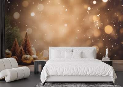 Christmas winter cozy background Wall mural