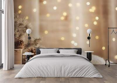 Christmas winter cozy background Wall mural