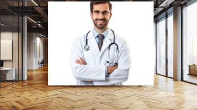 handsome doctor isolated Wall mural