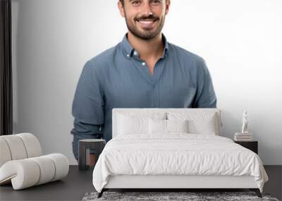 handsome man isolated Wall mural