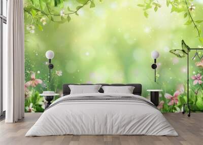 magic spring background with copy space Wall mural