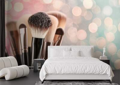 Makeup Brushes and Powder Wall mural