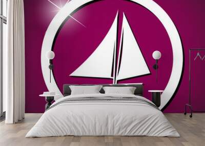 ship icon vector illustration Wall mural