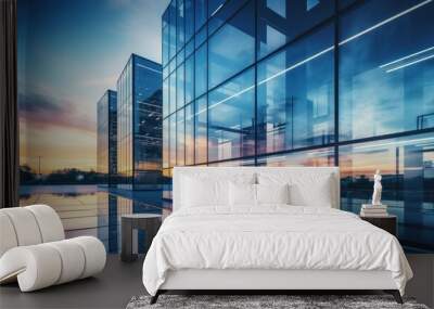 Sleek modern business building Wall mural