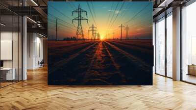 Solar power system Wall mural