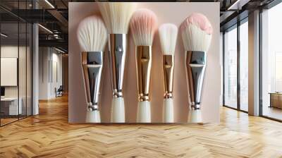 Stack of Makeup Brushes Wall mural