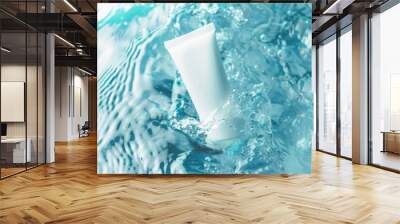 Toothpaste Tube Floating in Water Wall mural