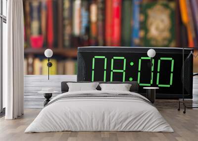 Digital electronic clock Wall mural